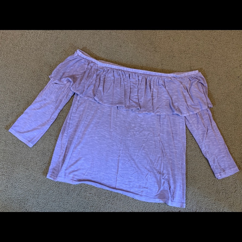 American Eagle Plum Over the Shoulder Top